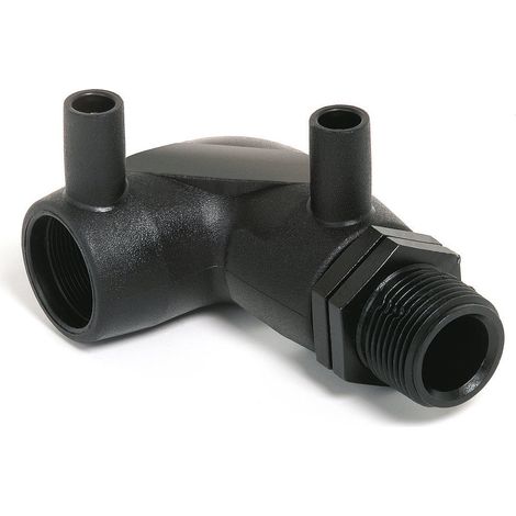 Coude de transition SMARTFUSE AG 25 - R 3/4, PE 100, 90 degrés, noir