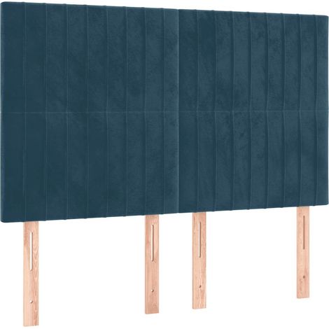 Maison Exclusive - Cabecero de cama azul oscuro 144x5x118/128 cm