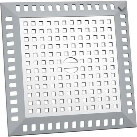 Attrape Cheveux Douche 12,3 x 12,3 cm Filtre Evier Cuisine de Carré en Acier Inoxydable Argenté Grille Evier Anti-Obstruction pour Douche de Salle de Bain, pour Salle de Bain et Cuisine