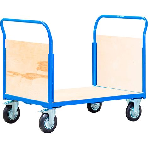 Mw Tools – Chariot d'atelier plateforme 1000x700mm – Charge 500kg – 2 parois multiplex – Tubes acier époxy – Roues fixes et pivotantes – SH50102 (1/3)