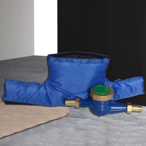 Tapa aislante para contador de agua, tapa antigélice para válvula, tapa para interruptor de presión, protector contra nieve y sol, protección contra heladas, 53x20 cm, 1 lado impermeable (1/5)