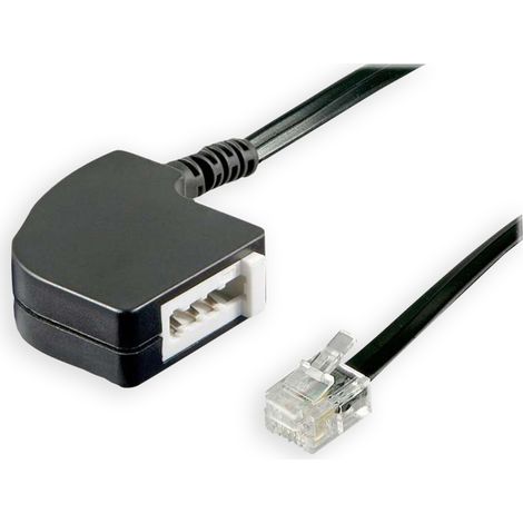 GOOBAY Adaptateur téléphonique, Prise RJ11-TAE/F, noir