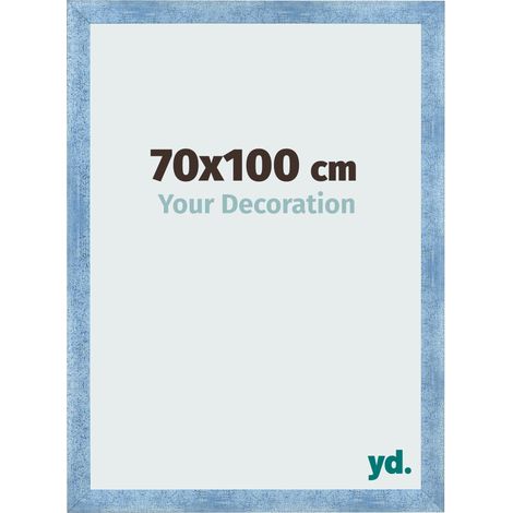 yd. - Cadre photo 70x100 - Bleu Brillant Patine - MDF - Pisa (1/5)