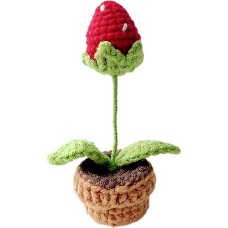 C Handgestrickte Topfblumen, Häkelarbeit (1/5)