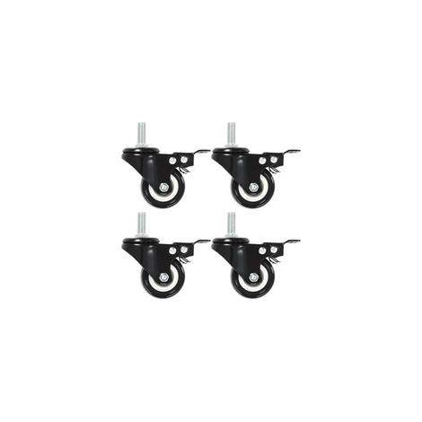 Lenkrollen mit Bremsen, 4er-Set, 50 mm - Crezuo (1/4)