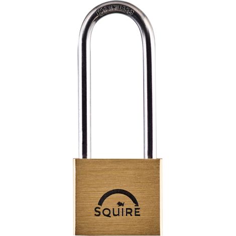 TIMCO Premium Brass Lion Padlock - 2.5" Stainless Steel Shackle - 40mm (1/2)