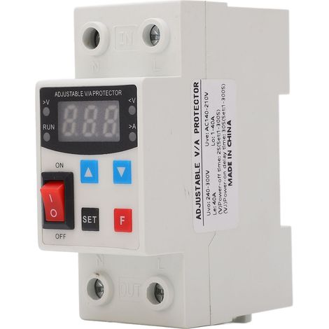 Protecteur de surtension et sous-tension réglable 240V-300V 40A avec réarmement automatique (1/5)
