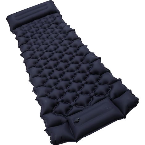 Wolketon Isomatte selbstaufblasend mit Fußpumpe, ultraleichte Camping Schlafmatte für Outdoor und Reisen
