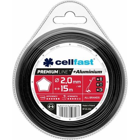 Cellfast Hilo Para Desbrozadoras Hilo Desbrozadora Premium Estrella 2,4 mm 15 m