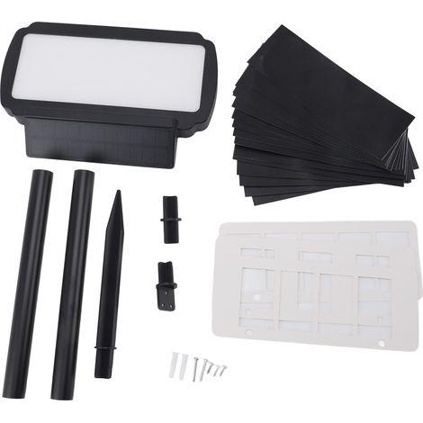 Numéro de maison solaire en enseigne LED 3 couleurs, étanche IP65, rotation à 360°, lampe solaire pour jardin-AquaForge