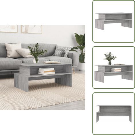 Couchtisch Grau Sonoma 90x55x42,5 cm Holzwerkstoff - Couchtisch - Wohnzimmerstil - Grau - Holzwerkstoff - Sideboard (1/5)