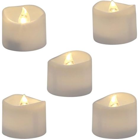 Ampoule scintillante réaliste et lumineuse à piles sans flamme LED Tea Light pour les fêtes saisonnières et les festivals, paquet de 12, fausse bougie électrique en blanc chaud et vague ouverte