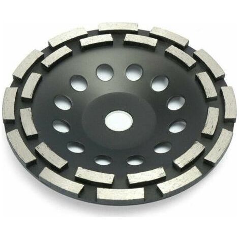 Tigrezy 180mm diamond disc for grinding concrete, abrasive wheel for sanding concrete, stone, granite, 2 diamond rows, (180mm, black) (1/5)