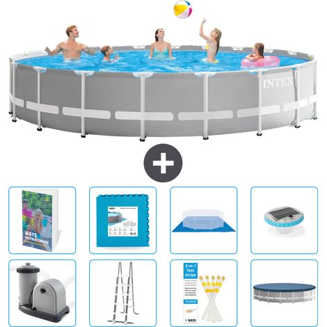 Prism Frame Pool Rund - 610x132 cm - 9-teilig S674