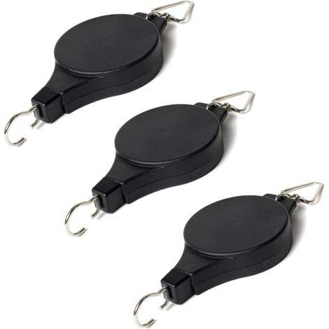 ALLIANDIS3 Pcs Rétractable Poulie pour Plantes à Suspendre Crochet Suspension pour Panier de Plantes, Pot de Fleur, Cage à Oiseau-Peut Changer Le Hauteur (1/3)