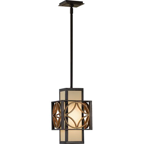Elstead Remy - Lampadario a 1 luce in oro, bronzo, attacco E27 (1/5)
