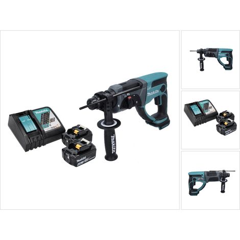 Makita DHR 202 RM Akku Kombihammer 18 V 2,0 J SDS Plus + 2x Akku 4,0 Ah + Ladegerät
