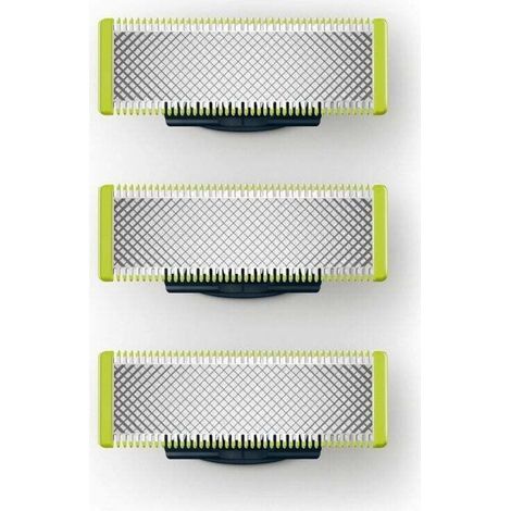 Applicable à OneBlade - Lames de rechange, pour rasoir/tondeuse électrique OneBlade, acier inoxydable robuste, taille, stylisation et rasage, lot de 3 (1/4)