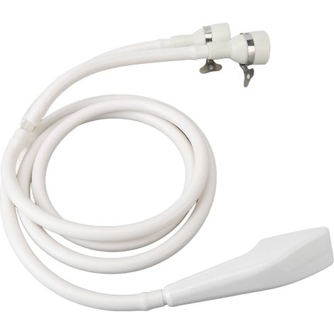 Robinet d'évier à double raccordement avec pommeau de douche et flexible pour shampoing, idéal pour le bain des bébés et le lavage des cheveux des animaux. (1/5)