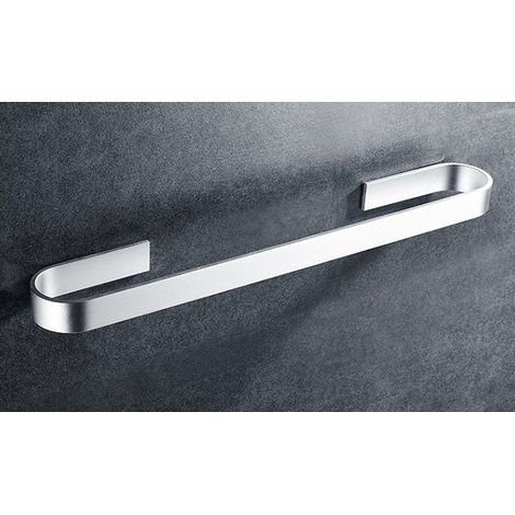 MINKUROW Portasciugamani A Parete Singola Per Bagno, Portasciugamani Senza Punch, 60 Cm, Argento (1/5)