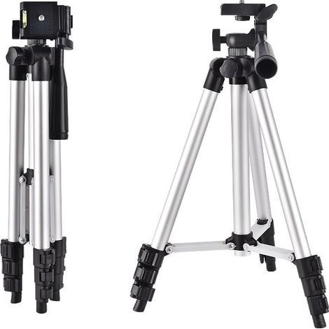 Stativ für Laser-Nivelliergerät – Höhenverstellbar von 33 bis 103 cm – Gummifüße für unebenes Gelände – Inklusive Tragetasche (1/3)