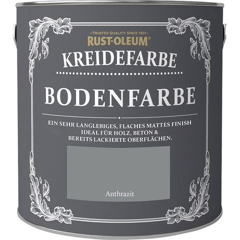 Rust-Oleum Kreidefarbe Bodenfarbe 2,5 L anthrazit Kreidefarbe