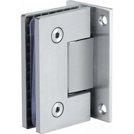 1pc Glass Door Clamp Hinge 90º Frameless Wall Mount Bracket Clip for 8-10mm Glass Shower Door with Screws Accessory (1/4)