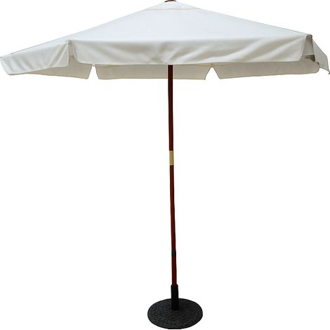 Ombrellone in legno diametro 250 cm colore bianco per esterno