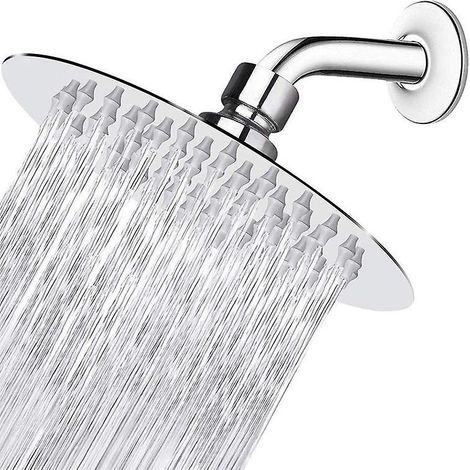 pommeau De Douche Pluie Haute Pression 6" - Pommeau De Douche Rond En Acier Inoxydable 304 - Pour Une Exprience De Douche Confortable Mme Faible (1/5)