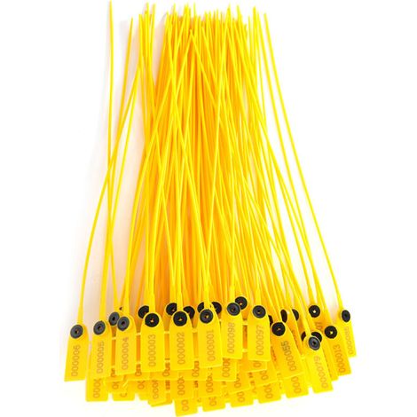 Bridas de plástico de colores, etiquetas de seguridad de plástico para cables, ideales para logística, almacenes, envíos y supermercados -Crezuo