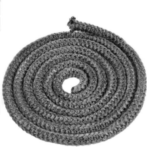 Joint Tressé pour Insert et Poêle, 12mm x 2,5m Joint en Fibre, Joint Réfractaire, Joint Insert Cheminée pour Poele a Bois, Cheminée, Chaleur, Résistante à 600°C