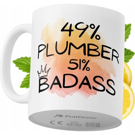 Tazza divertente e umoristica per idraulico, ideale per caffè e tè, con grafica e testo divertenti. Perfetta per compleanni, onomastici e festività. Tazza premium per occasioni speciali, per casa, uff (1/5)