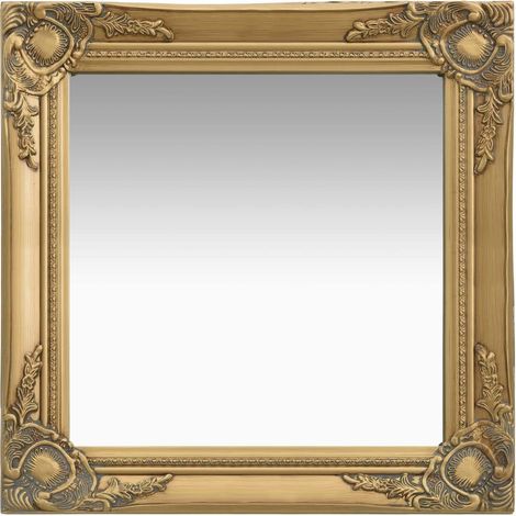 Espejo de pared estilo barroco dorado 50x50 cm vidaXL