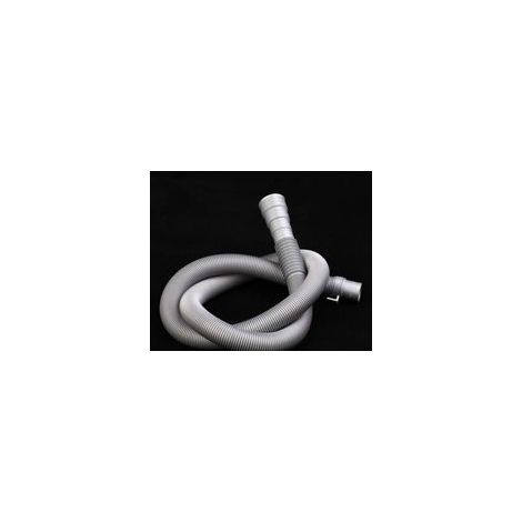 Tube en plastique ondulé - Tube d'extension de drainage de machine à laver - 2m - gris (1/5)