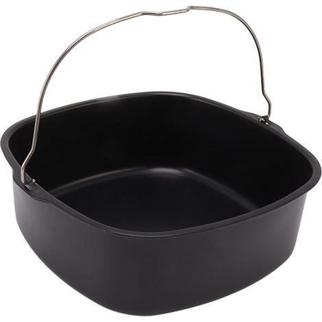 Plat à gâteau pour friteuse. accessoires en métal avec revêtement antiadhésif. plat à four. plat à gâteau. poêle à frire avec poignée. 18 cm (1/5)