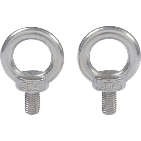 M5X10 304 En Acier Inoxydable Filetage Mâle Anneau De Levage À Oeil Boulon À Oeil Boulon À Oeil Vis Machines Épaule 10 PCS..