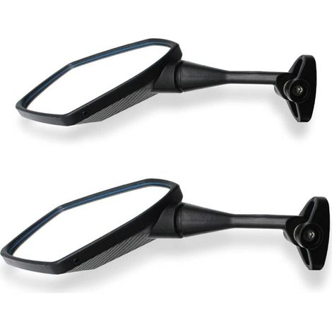 Retroviseur Moto, Retro Moto, 2 Rétroviseurs Moto ABS Rétroviseur Pentagonal Diamant Rotatif à 360 Degrés avec Vis (1/5)