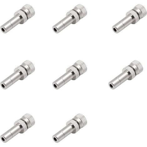 Confezione da 10 ugelli nebulizzatori a connessione rapida – Ø 6 mm, in ottone, per sistemi di nebulizzazione ad alta pressione