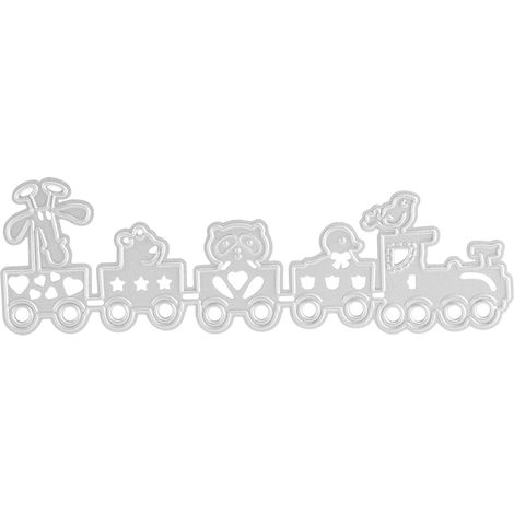 Emporte-Pièce En Acier Au Carbone Train Animaux Pour Loisirs Créatifs Et Scrapbooking - Outil De Gaufrage - 1 Pièce (1/3)