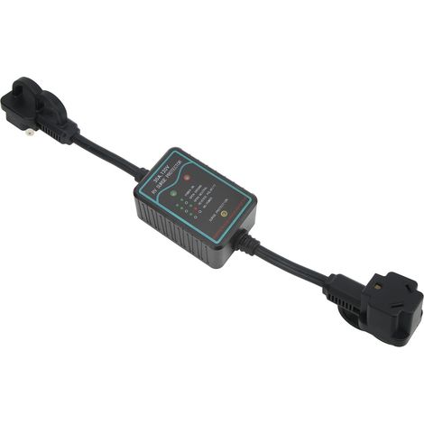Parafoudre noir 30A pour camping-car, analyseur de circuit pour camping-car, protecteur d'alimentation 2100 joules, convient aux remorques, camions et yachts. (1/5)