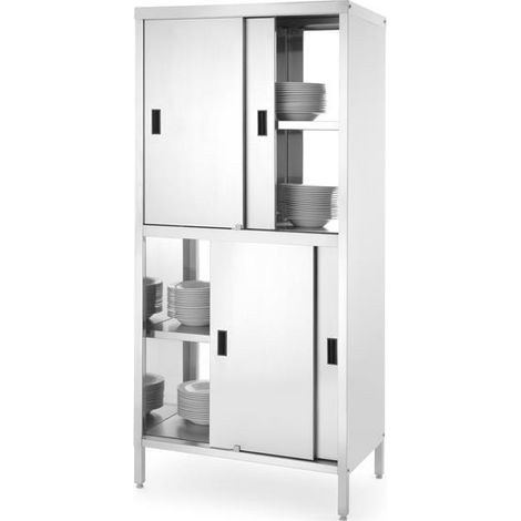 Placard passe-plats avec séparation et portes coulissantes Kitchen Line 800x500x(H)1800 mm - Hendi