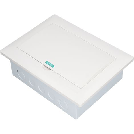 12-fach elektrischer Verteilerkasten mit DIN-Schiene, modularer Unterputz-Schutzkasten, inklusive Leitungsschutzschaltern, für elektrische Schaltschränke im privaten und industriellen Bereich. (1/5)