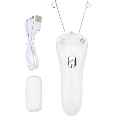 Épilateur À Fil - Rechargeable USB - Pour Lèvre Supérieure Menton Favoris Joues - Doré - 1 Pièce (1/5)
