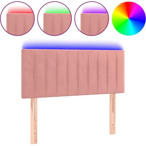 Maison Exclusive - Testiera a LED Rosa 100x5x78/88 cm in Velluto