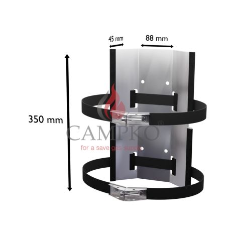 CAMPKO Support mural avec sangles pour Bouteille de Gaz 30cm (1/2)