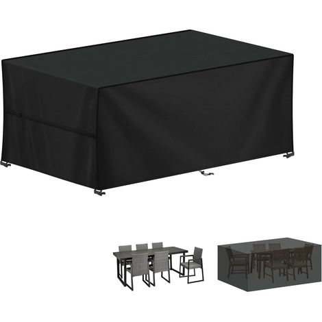 Housse Salon de Jardin Exterieur, Housses Table de Jardin 420D Tissu Oxford Bâche Table Jardin, Housse Protection Table Jardin, Imperméable Housses pour Table de Jardin, 190x90x80cm (1/5)