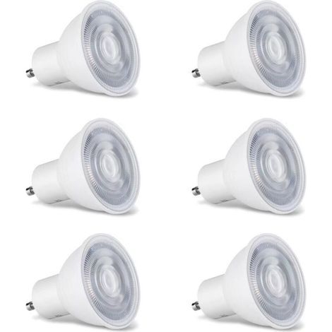 SABIR GU10-Lampen, warmweiß (3000 K), 5 W GU10-LED-Lampe (entspricht 40 W Glühlampe), 350 lm, 180° Abstrahlwinkel, breite Lichtkegel, nicht dimmbar, 6er-Pack (1/5)