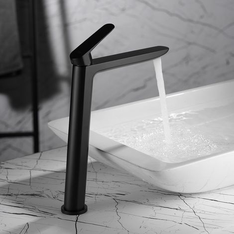 Imex -  Grifo Monomando Lavabo Caño Alto Negro Serie Bélgica (1/5)