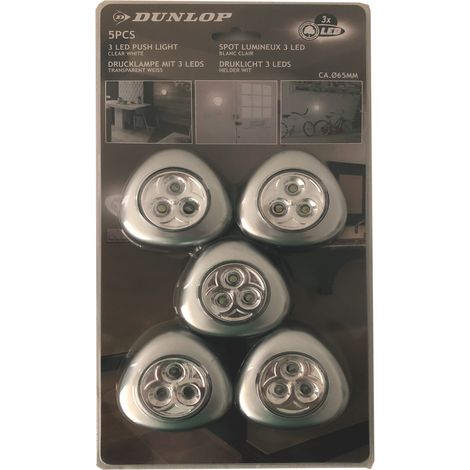 Dunlop LED Schranklampe Drucklampe 5'er Set-M85331