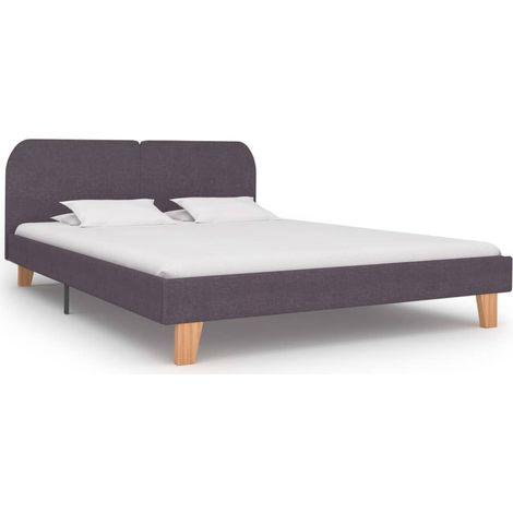 Bettgestell Taupe Stoff 180x200 cm